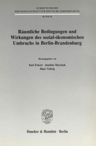 Könyv Räumliche Bedingungen und Wirkungen des sozial-ökonomischen Umbruchs in Berlin-Brandenburg. Karl Eckart