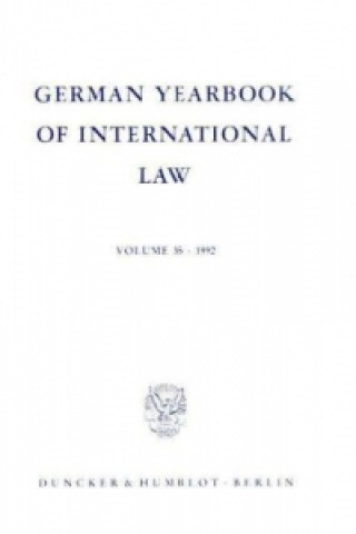 Könyv German Yearbook of International Law / Jahrbuch für Internationales Recht. Jost Delbrück