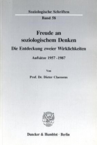 Libro Freude an soziologischem Denken. Dieter Claessens