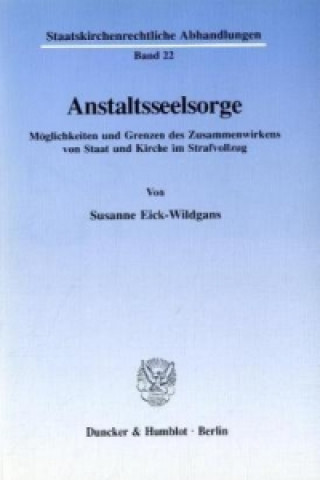 Książka Anstaltsseelsorge. Susanne Eick-Wildgans