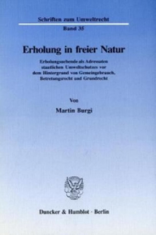 Carte Erholung in freier Natur. Martin Burgi