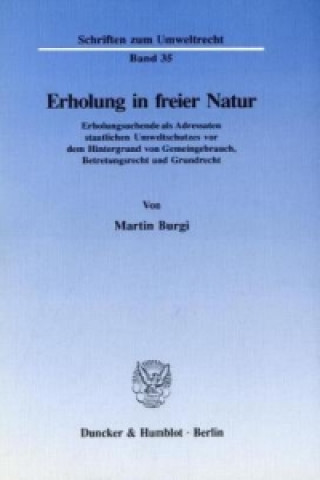 Book Erholung in freier Natur. Martin Burgi