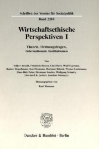 Kniha Wirtschaftsethische Perspektiven I. Karl Homann