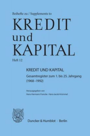 Könyv Kredit und Kapital. Hans-Hermann Francke