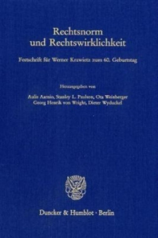 Kniha Rechtsnorm und Rechtswirklichkeit Aulis Aarnio