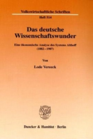 Książka Das deutsche Wissenschaftswunder. Lode Vereeck