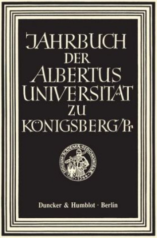 Książka Jahrbuch der Albertus-Universität zu Königsberg/Pr. 