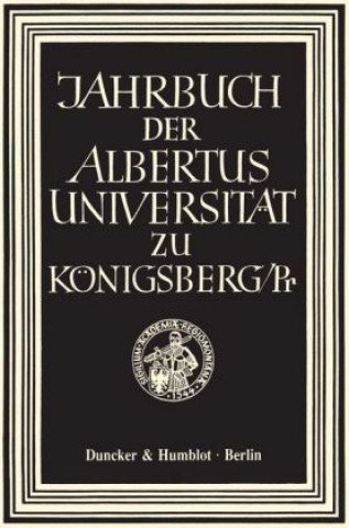 Knjiga Jahrbuch der Albertus-Universität zu Königsberg/Pr. 