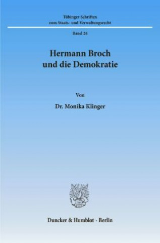 Buch Hermann Broch und die Demokratie. Monika Klinger