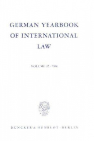 Carte German Yearbook of International Law / Jahrbuch für Internationales Recht. Jost Delbrück