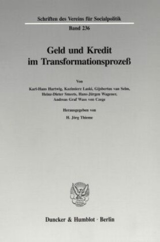 Kniha Geld und Kredit im Transformationsprozeß. H. Jörg Thieme