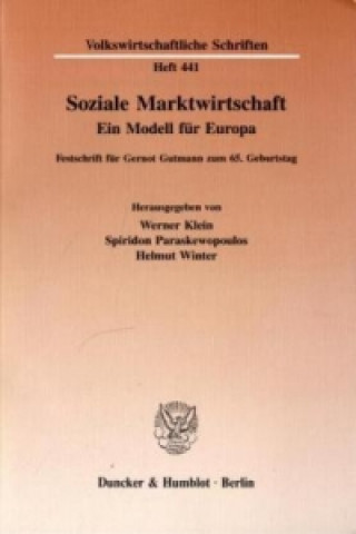 Carte Soziale Marktwirtschaft. Werner Klein