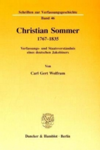 Könyv Christian Sommer 1767-1835. Carl Gert Wolfrum