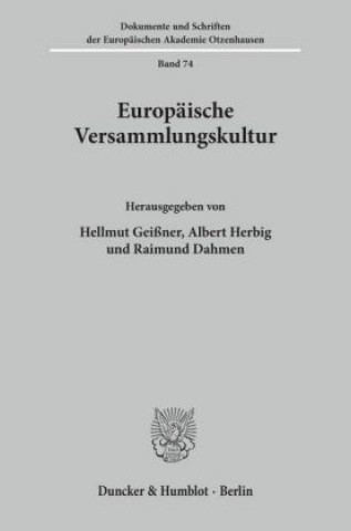 Kniha Europäische Versammlungskultur. Hellmut Geißner