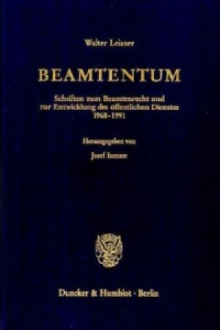Kniha Beamtentum. Walter Leisner