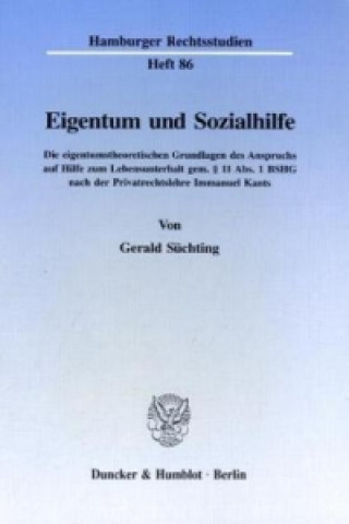 Knjiga Eigentum und Sozialhilfe. Gerald Süchting