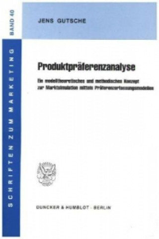 Kniha Produktpräferenzanalyse. Jens Gutsche