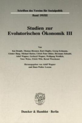 Carte Studien zur Evolutorischen Ökonomik III. Adolf Wagner