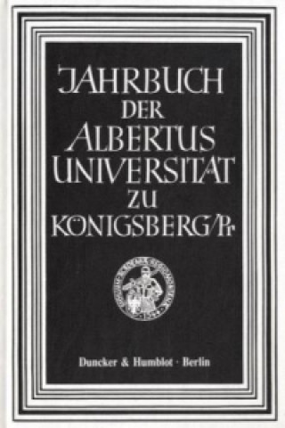 Книга Jahrbuch der Albertus-Universität zu Königsberg-Pr. 