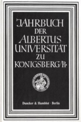 Kniha Jahrbuch der Albertus-Universität zu Königsberg-Pr. 