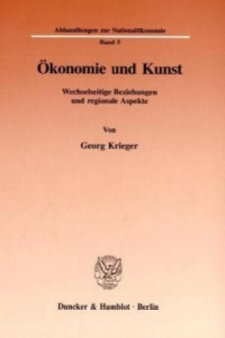 Kniha Ökonomie und Kunst. Georg Krieger