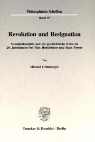 Könyv Revolution und Resignation. Michael Grimminger