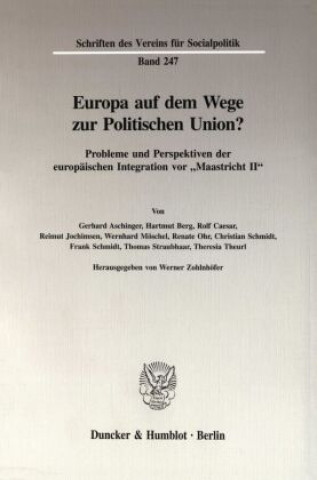 Книга Europa auf dem Wege zur Politischen Union? Werner Zohlnhöfer