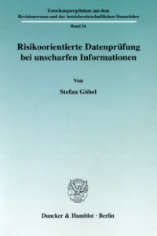 Buch Risikoorientierte Datenprüfung bei unscharfen Informationen. Stefan Göbel