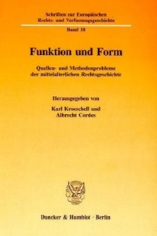 Buch Funktion und Form. Karl Kroeschell