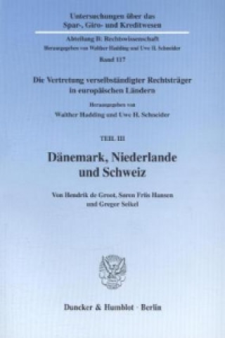 Könyv Dänemark, Niederlande und Schweiz. Hendrik de Groot