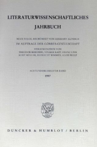 Kniha Literaturwissenschaftliches Jahrbuch. Bd.38/1997 Theodor Berchem