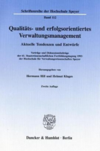 Könyv Qualitäts- und erfolgsorientiertes Verwaltungsmanagement. Hermann Hill
