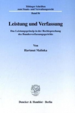 Kniha Leistung und Verfassung. Hartmut Malinka