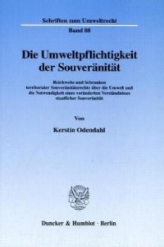 Carte Die Umweltpflichtigkeit der Souveränität. Kerstin Odendahl