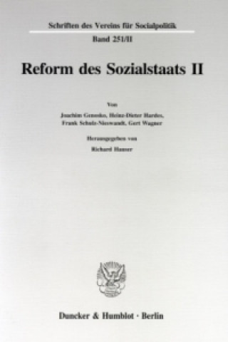 Könyv Reform des Sozialstaats II. Richard Hauser
