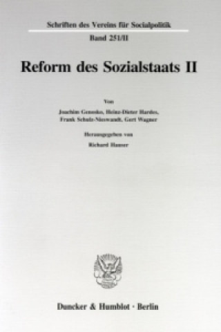 Książka Reform des Sozialstaats II. Richard Hauser