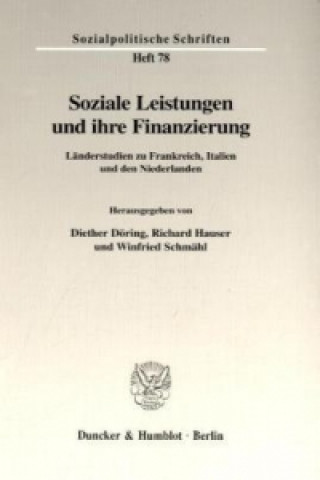 Książka Soziale Leistungen und ihre Finanzierung. Diether Döring