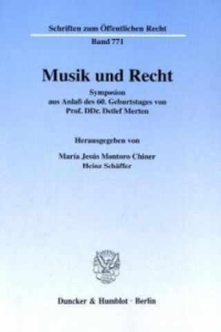 Könyv Musik und Recht. María Jesús Montoro Chiner
