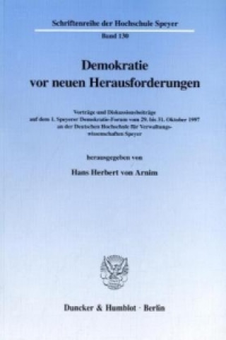 Knjiga Demokratie vor neuen Herausforderungen. Hans Herbert von Arnim