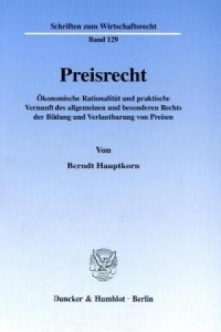 Könyv Preisrecht. Berndt Hauptkorn