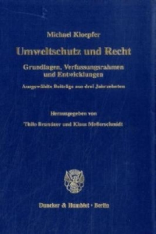 Βιβλίο Umweltschutz und Recht. Michael Kloepfer