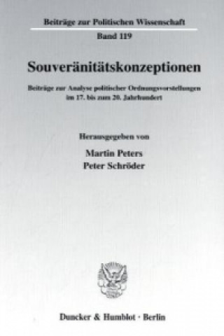 Kniha Souveränitätskonzeptionen. Martin Peters