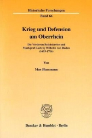 Kniha Krieg und Defension am Oberrhein. Max Plassmann