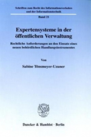 Kniha Expertensysteme in der öffentlichen Verwaltung. Sabine Tönsmeyer-Uzuner