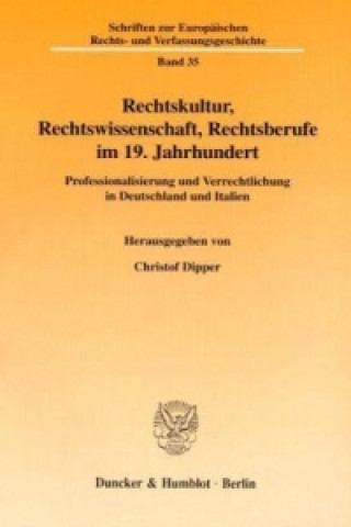 Książka Rechtskultur, Rechtswissenschaft, Rechtsberufe im 19. Jahrhundert. Christof Dipper