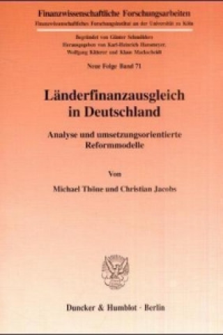 Книга Länderfinanzausgleich in Deutschland Michael Thöne