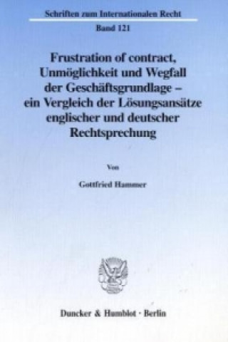 Kniha Frustration of contract. Gottfried Hammer