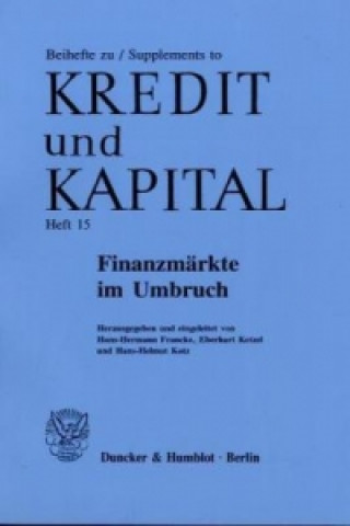Carte Finanzmärkte im Umbruch. Hans-Hermann Francke
