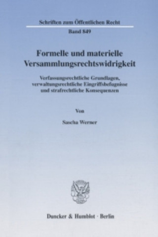 Carte Formelle und materielle Versammlungsrechtswidrigkeit. Sascha Werner