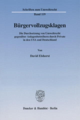Könyv Bürgervollzugsklagen. David Elshorst